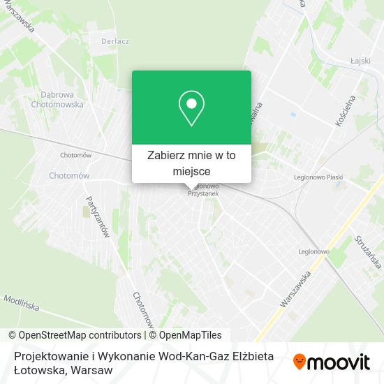 Mapa Projektowanie i Wykonanie Wod-Kan-Gaz Elżbieta Łotowska