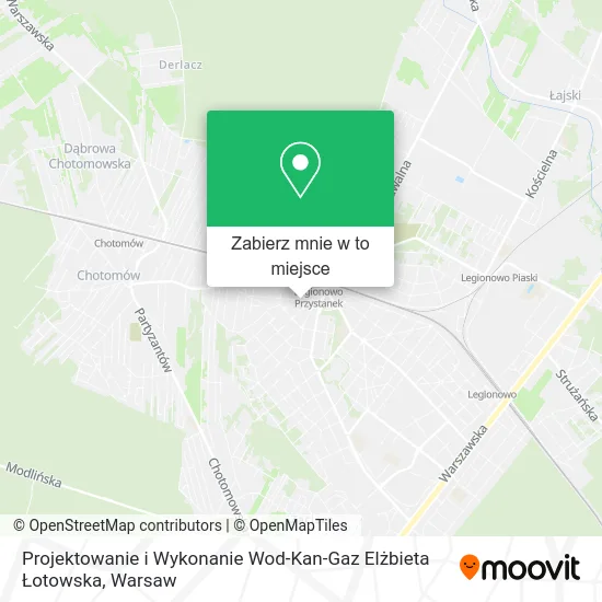 Mapa Projektowanie i Wykonanie Wod-Kan-Gaz Elżbieta Łotowska