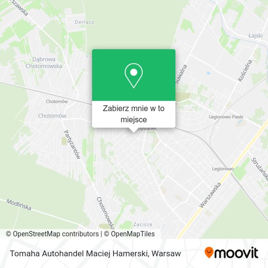 Mapa Tomaha Autohandel Maciej Hamerski