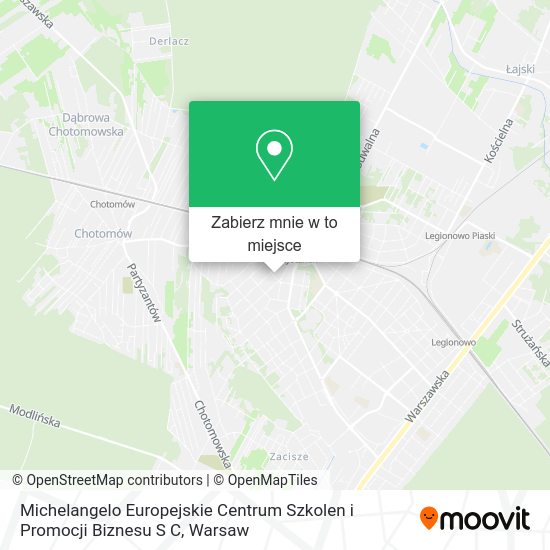 Mapa Michelangelo Europejskie Centrum Szkolen i Promocji Biznesu S C