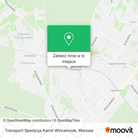 Mapa Transport Spedycja Kamil Wincenciak