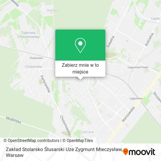 Mapa Zakład Stolarsko Ślusarski Uze Zygmunt Mieczysław