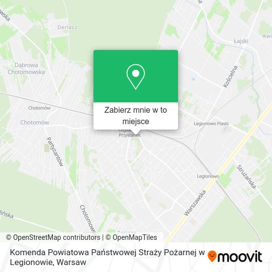 Mapa Komenda Powiatowa Państwowej Straży Pożarnej w Legionowie