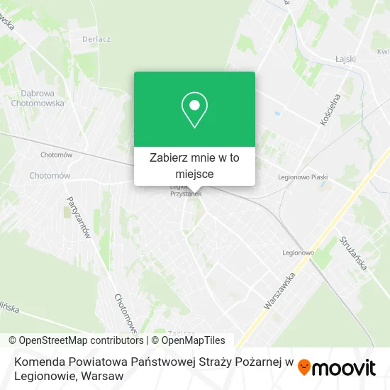 Mapa Komenda Powiatowa Państwowej Straży Pożarnej w Legionowie