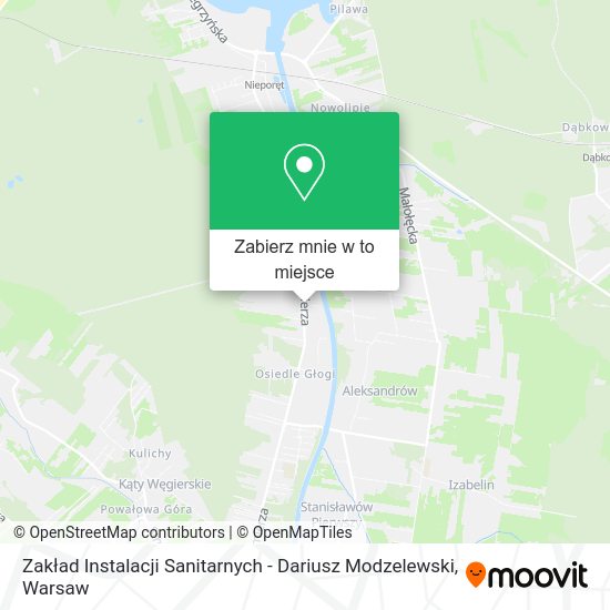 Mapa Zakład Instalacji Sanitarnych - Dariusz Modzelewski