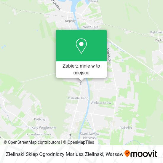 Mapa Zielinski Sklep Ogrodniczy Mariusz Zielinski