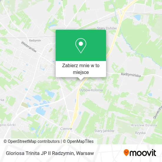 Mapa Gloriosa Trinita JP II Radzymin