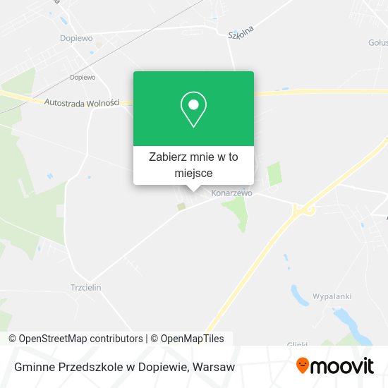 Mapa Gminne Przedszkole w Dopiewie