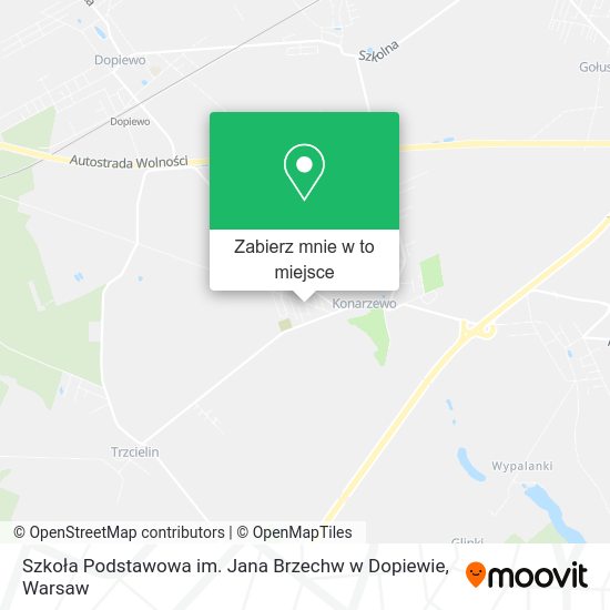 Mapa Szkoła Podstawowa im. Jana Brzechw w Dopiewie