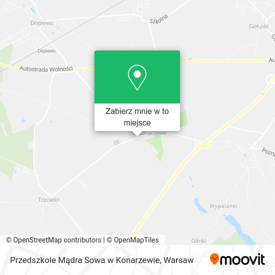 Mapa Przedszkole Mądra Sowa w Konarzewie