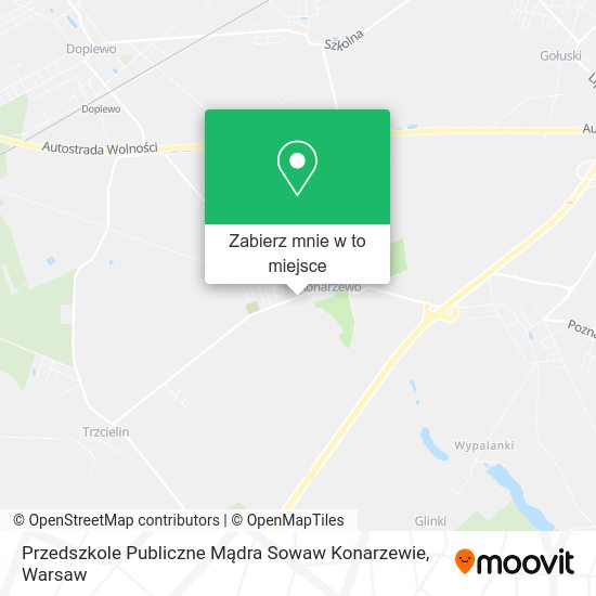 Mapa Przedszkole Publiczne Mądra Sowaw Konarzewie