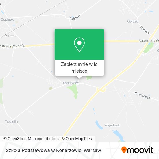 Mapa Szkoła Podstawowa w Konarzewie