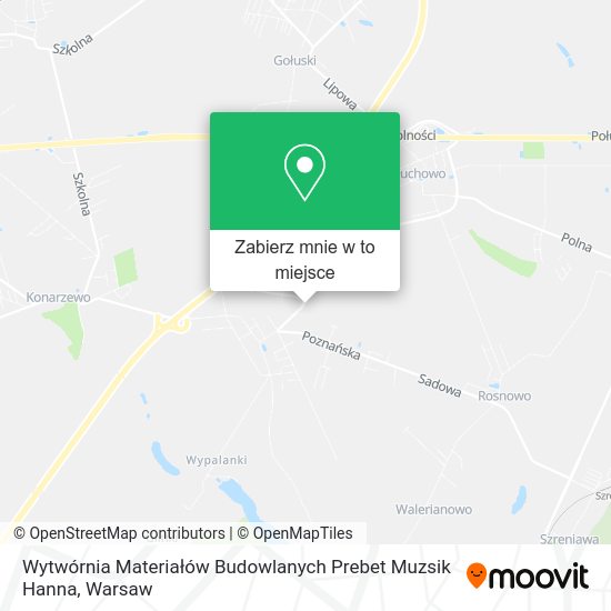 Mapa Wytwórnia Materiałów Budowlanych Prebet Muzsik Hanna