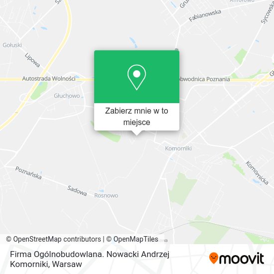 Mapa Firma Ogólnobudowlana. Nowacki Andrzej Komorniki