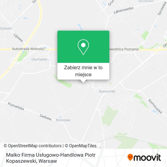 Mapa Malko Firma Usługowo-Handlowa Piotr Kopaszewski