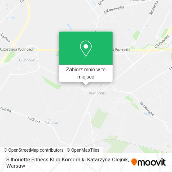 Mapa Silhouette Fitness Klub Komorniki Katarzyna Olejnik