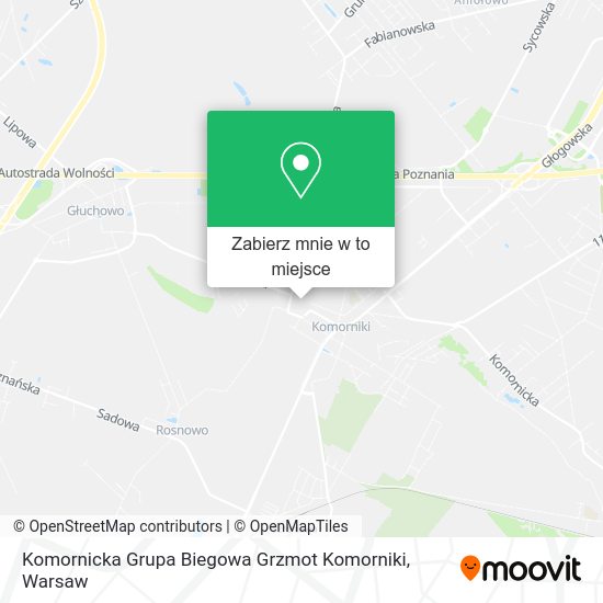 Mapa Komornicka Grupa Biegowa Grzmot Komorniki