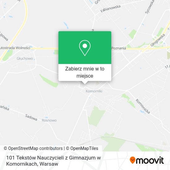 Mapa 101 Tekstów Nauczycieli z Gimnazjum w Komornikach