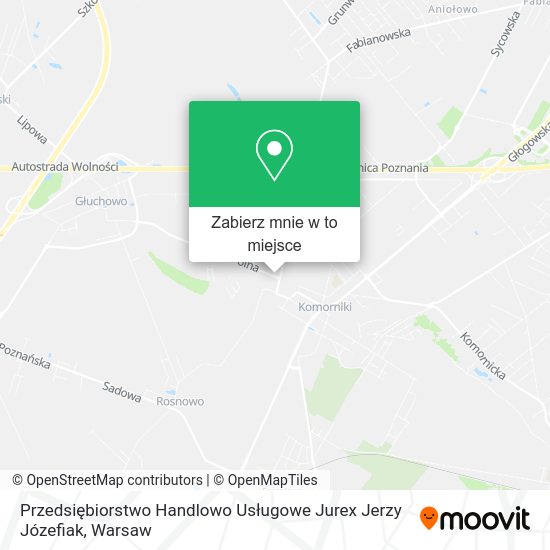 Mapa Przedsiębiorstwo Handlowo Usługowe Jurex Jerzy Józefiak