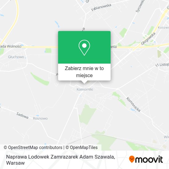 Mapa Naprawa Lodowek Zamrazarek Adam Szawala