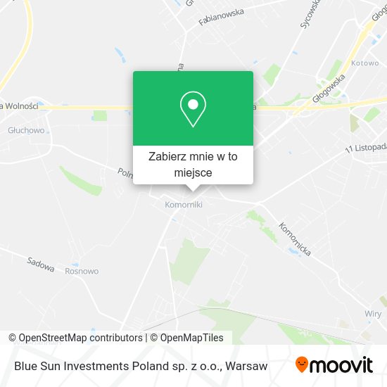 Mapa Blue Sun Investments Poland sp. z o.o.