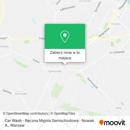 Mapa Car Wash - Ręczna Myjnia Samochodowa - Nowak A.