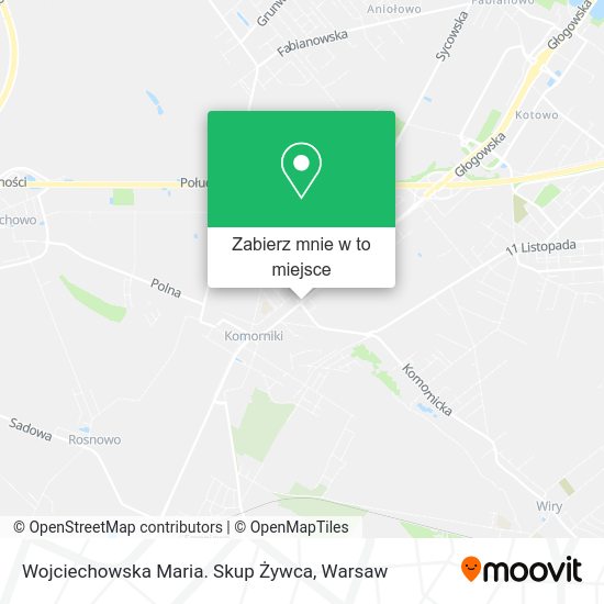 Mapa Wojciechowska Maria. Skup Żywca