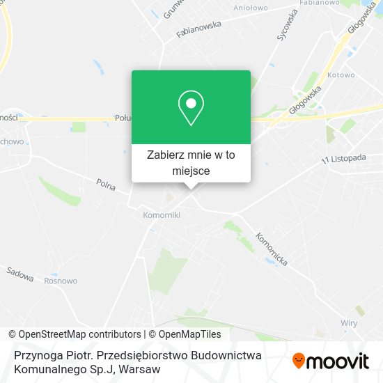 Mapa Przynoga Piotr. Przedsiębiorstwo Budownictwa Komunalnego Sp.J