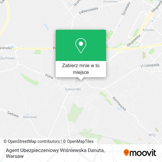 Mapa Agent Ubezpieczeniowy Wiśniewska Danuta