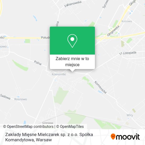 Mapa Zakłady Mięsne Mielczarek sp. z o.o. Spółka Komandytowa