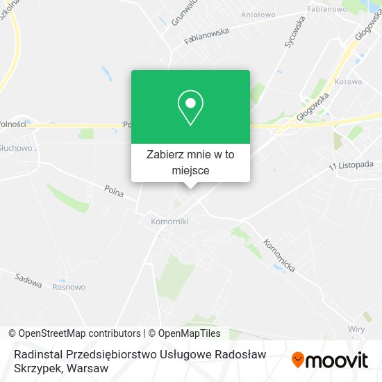 Mapa Radinstal Przedsiębiorstwo Usługowe Radosław Skrzypek