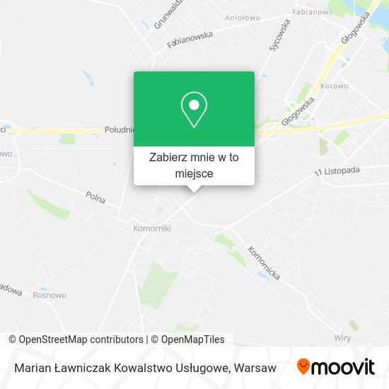 Mapa Marian Ławniczak Kowalstwo Usługowe