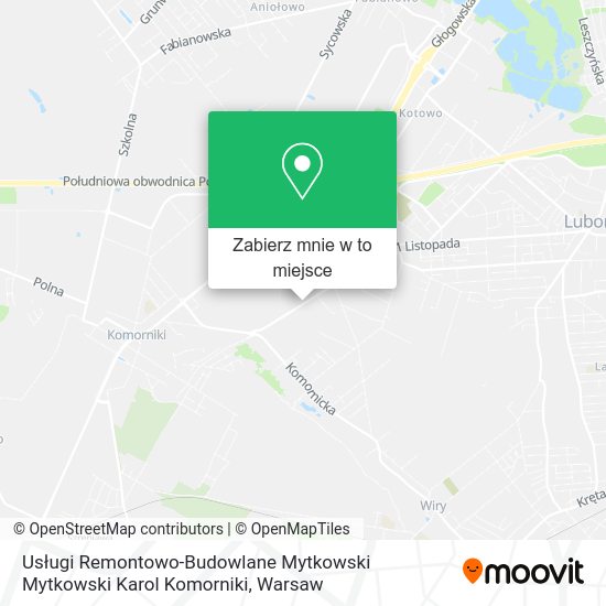 Mapa Usługi Remontowo-Budowlane Mytkowski Mytkowski Karol Komorniki