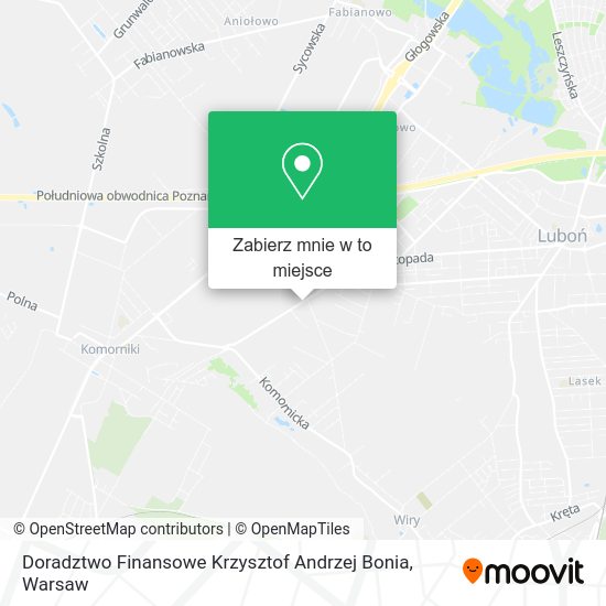 Mapa Doradztwo Finansowe Krzysztof Andrzej Bonia