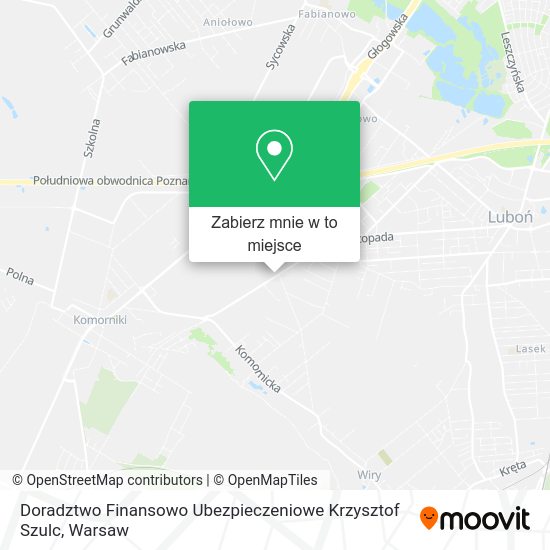 Mapa Doradztwo Finansowo Ubezpieczeniowe Krzysztof Szulc