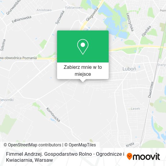 Mapa Fimmel Andrzej. Gospodarstwo Rolno - Ogrodnicze i Kwiaciarnia