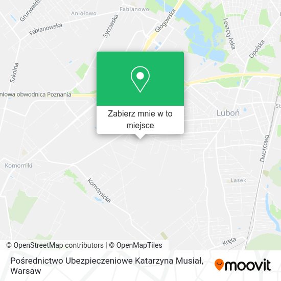 Mapa Pośrednictwo Ubezpieczeniowe Katarzyna Musiał