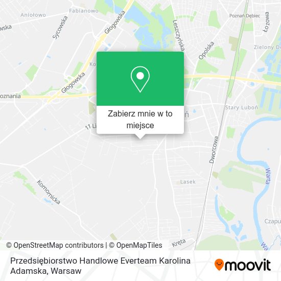 Mapa Przedsiębiorstwo Handlowe Everteam Karolina Adamska