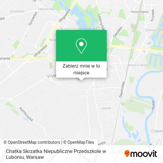 Mapa Chatka Skrzatka Niepubliczne Przedszkole w Luboniu