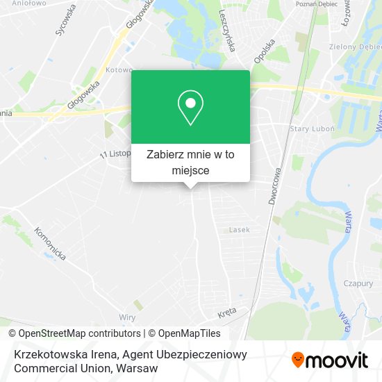 Mapa Krzekotowska Irena, Agent Ubezpieczeniowy Commercial Union