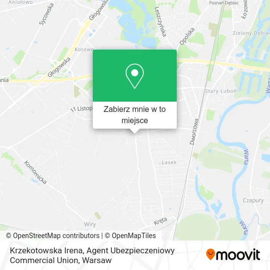 Mapa Krzekotowska Irena, Agent Ubezpieczeniowy Commercial Union