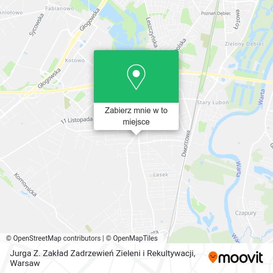 Mapa Jurga Z. Zakład Zadrzewień Zieleni i Rekultywacji