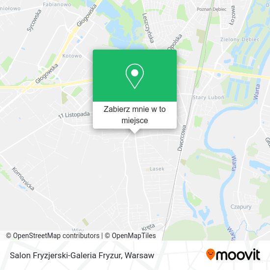 Mapa Salon Fryzjerski-Galeria Fryzur