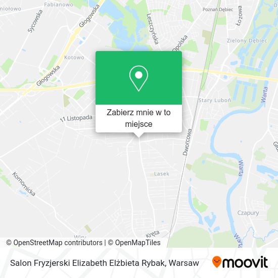 Mapa Salon Fryzjerski Elizabeth Elżbieta Rybak