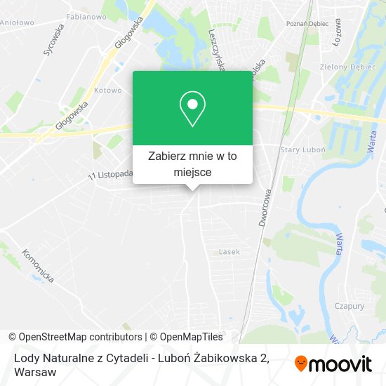 Mapa Lody Naturalne z Cytadeli - Luboń Żabikowska 2