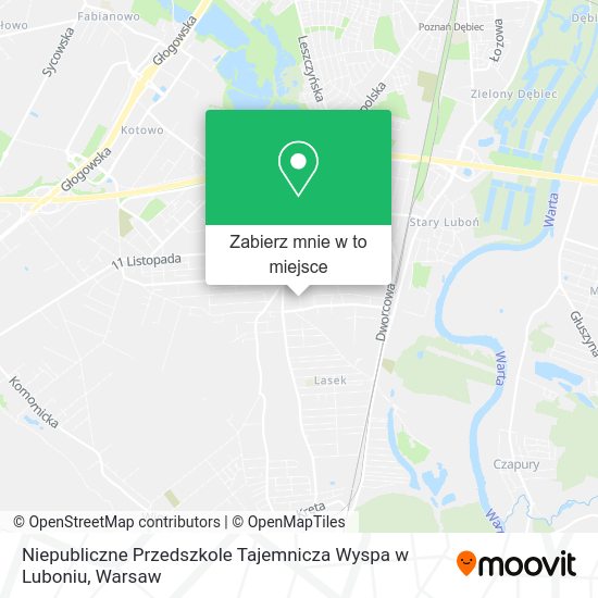 Mapa Niepubliczne Przedszkole Tajemnicza Wyspa w Luboniu