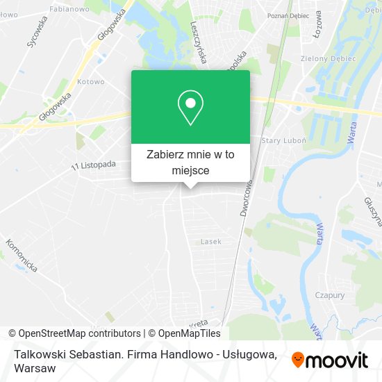 Mapa Talkowski Sebastian. Firma Handlowo - Usługowa