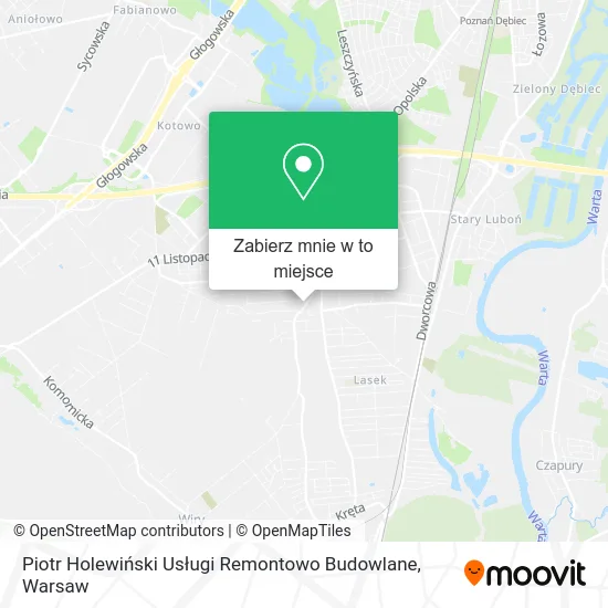 Mapa Piotr Holewiński Usługi Remontowo Budowlane
