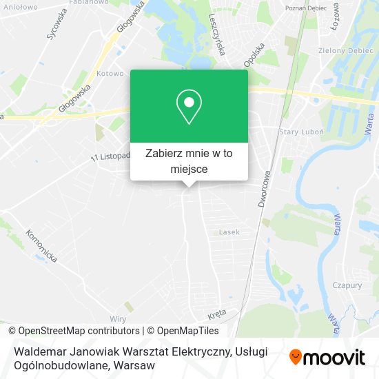 Mapa Waldemar Janowiak Warsztat Elektryczny, Usługi Ogólnobudowlane