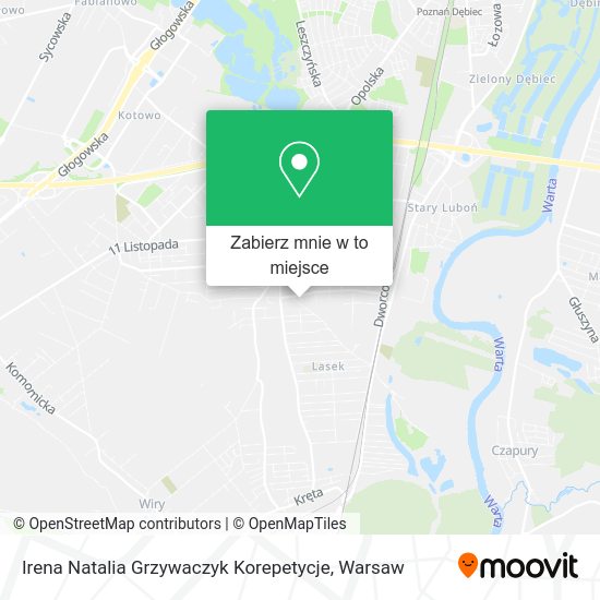 Mapa Irena Natalia Grzywaczyk Korepetycje